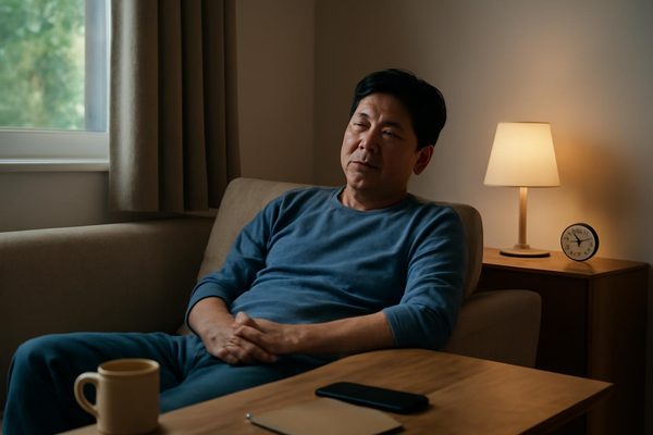 밤근무 전후에는 수면 환경을 어떻게 다르게 맞추면 좋을까요? 관련 AI 생성 예시 이미지