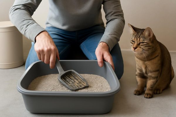 고양이 화장실 관리 주기 실용 가이드: 매일 챙겨야 하는 일 관련 AI 생성 예시 이미지