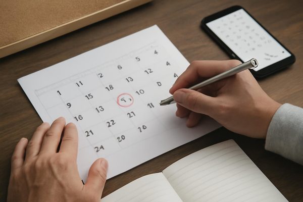 놓치지 않으려면 어떤 방식으로 일정 관리하면 좋을까요? 관련 AI 생성 예시 이미지