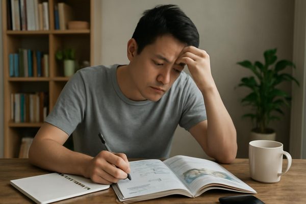 외국어 공부 지속 요령 실용 가이드, 먼저 공부가 끊기는 이유를 살펴보세요 관련 AI 생성 예시 이미지