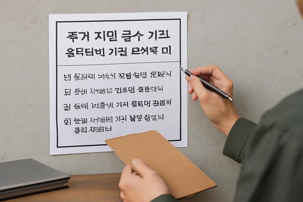 주거 지원 접수 기간 확인할 때 가장 먼저 볼 것 관련 AI 생성 예시 이미지