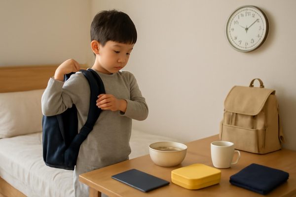 등원 준비 생활 습관 핵심 정리부터 보면, 순서를 고정하는 것이 가장 중요합니다 관련 AI 생성 예시 이미지