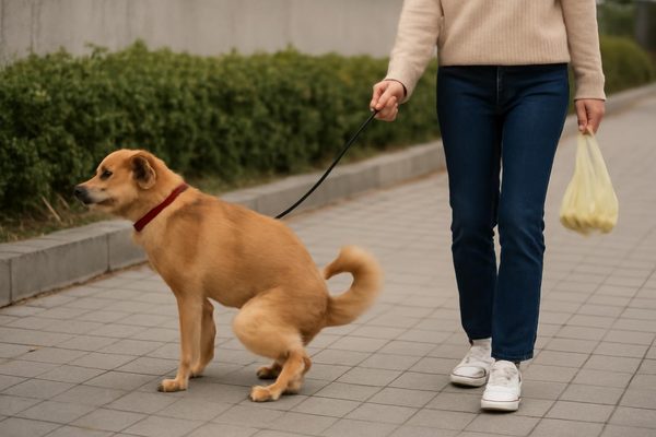 배변, 예절, 그리고 주변과의 거리 두기 관련 AI 생성 예시 이미지