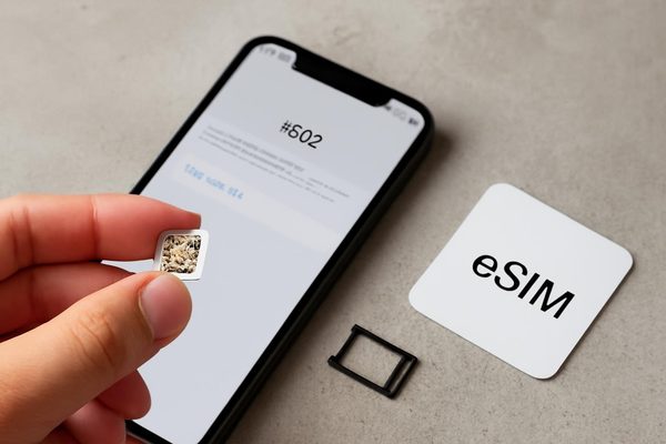 유심과 eSIM은 어떤 차이가 있나요 관련 AI 생성 예시 이미지