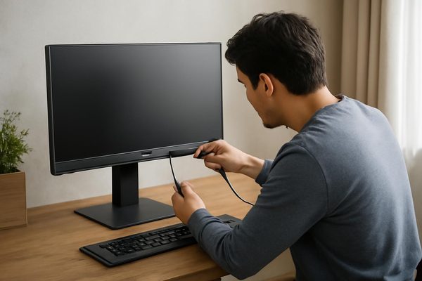 모니터 문제 점검은 어디서부터 시작하면 좋을까요? 관련 AI 생성 예시 이미지