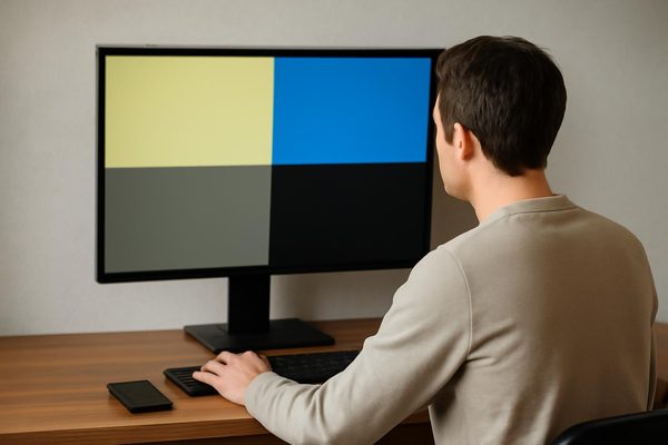 색이 이상하거나 화면 일부만 어둡다면 무엇을 점검해야 할까요? 관련 AI 생성 예시 이미지