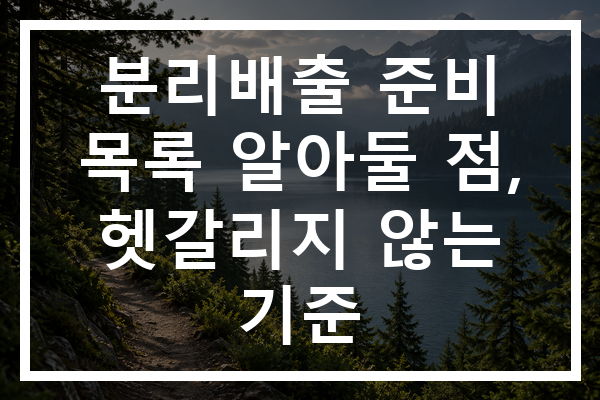 분리배출 준비 목록 알아둘 점, 헷갈리지 않는 기준