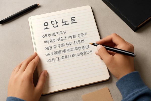오답 노트 시작 방법 핵심 정리, 처음엔 무엇부터 적어야 할까 관련 AI 생성 예시 이미지