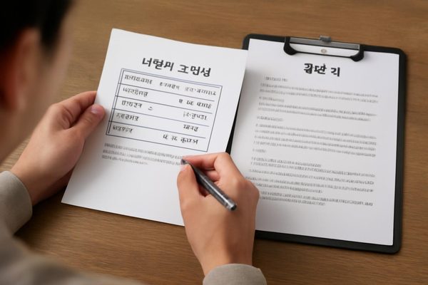 고지서와 계약 내용이 다를 때 확인할 점 관련 AI 생성 예시 이미지