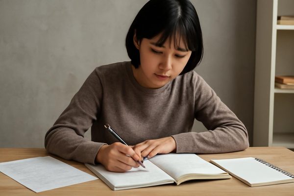 복습 시간에는 오답 노트를 다시 푸는 데 집중하세요 관련 AI 생성 예시 이미지