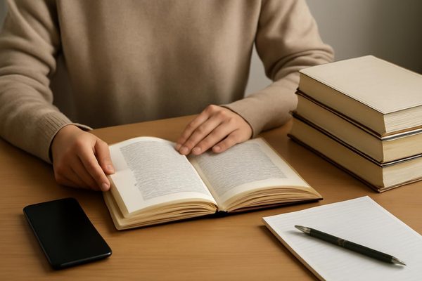 독서가 끊기지 않게 하려면 무엇을 점검해야 할까요? 관련 AI 생성 예시 이미지