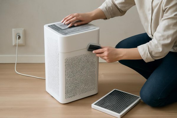 청소할 때는 본체보다 공기 흐름이 닿는 부분을 먼저 보세요 관련 AI 생성 예시 이미지