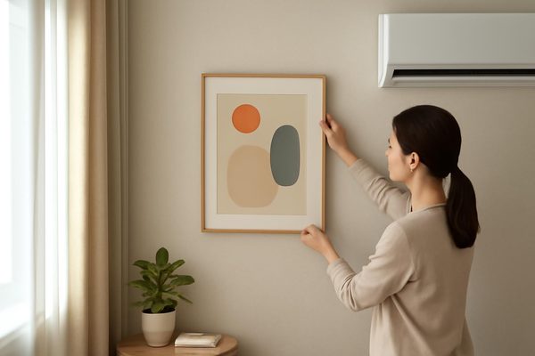 벽면 장식을 오래 두려면 어떤 환경을 조절해야 하나요 관련 AI 생성 예시 이미지