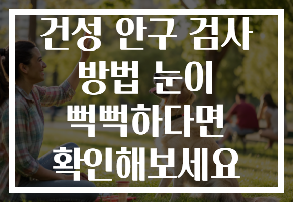 건성 안구 검사 방법 눈이 뻑뻑하다면 확인해보세요