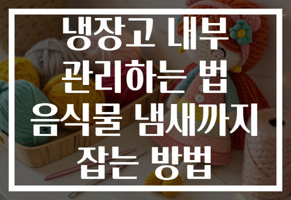냉장고 내부 관리하는 법 음식물 냄새까지 잡는 방법