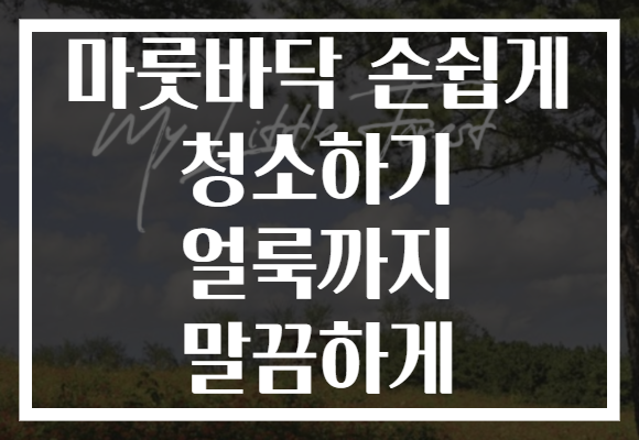 마룻바닥 손쉽게 청소하기 얼룩까지 말끔하게
