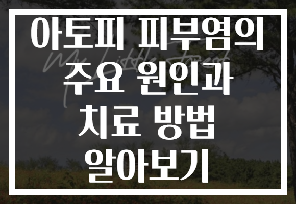 아토피 피부염의 주요 원인과 치료 방법 알아보기