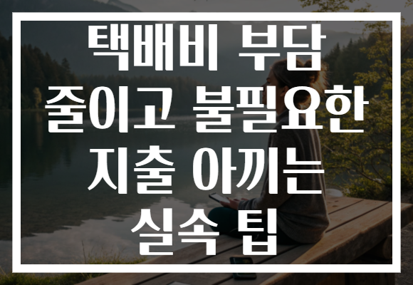 택배비 부담 줄이고 불필요한 지출 아끼는 실속 팁